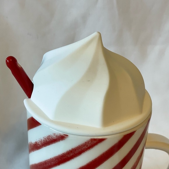 RARE Starbucks Candy Cane Whipped Cream Mug Cocoa Coffee Cup Holiday Christmas - Picture 6 of 11